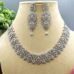 Noor Royale American Diamond Bridal Necklace Set | SDN1104 - Image 2