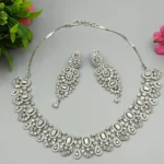 Noor Royale American Diamond Bridal Necklace Set | SDN1104 - Image 4