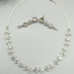 Celestia Crystal Bloom American Diamond Necklace Set | SDN1133 - Image 3