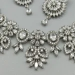 Celestial Bloom American Diamond Necklace Set | Premium Floral Jewellery | SDN1105 - Image 4