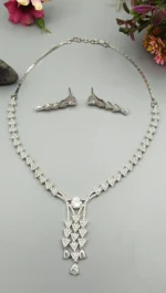 Celeste Cascade American Diamond Necklace Set Luxury Statement Collection - Image 4
