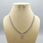Celeste Dewdrop American Diamond Necklace Set | SDN1126 - Image 2