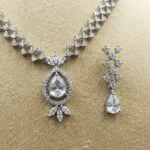 Celeste Dewdrop American Diamond Necklace Set | SDN1126 - Image 5