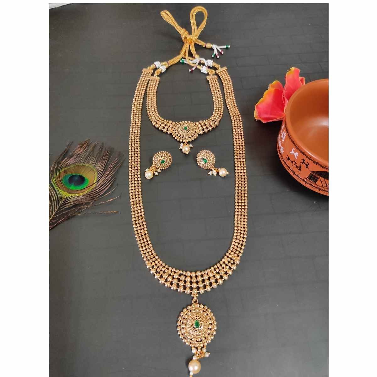 Choker and long necklace Combo Set
