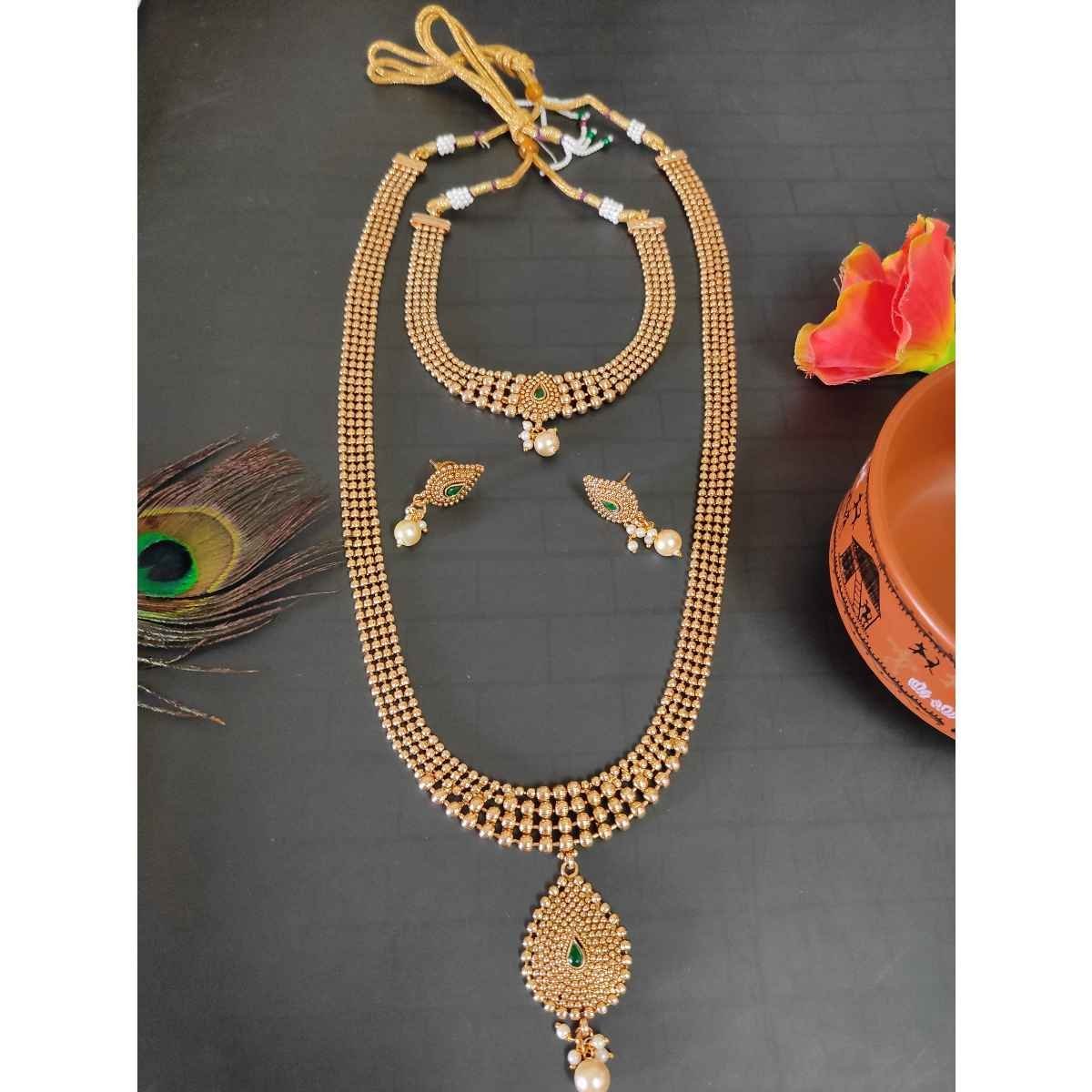 Choker and long necklace Combo Set