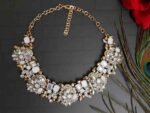 Swanky Diva Pink Color Highly Rhodium Plated Emerald Necklace for Women and Girls - Image 3