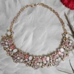 Swanky Diva Exaggerated Luxury Full Crystal Stylish Classic Trendy Highly Rhodium Plated White Crystal Stone Contemporary Neckpiece / Necklace design for Women and Girls. - Image 3
