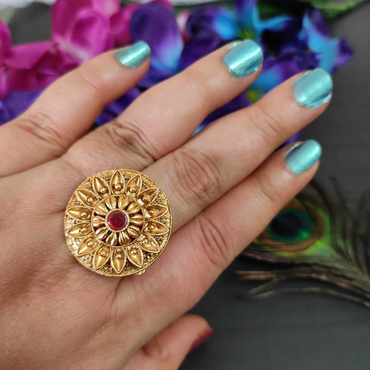 Rajwadi Gold Plated Ring