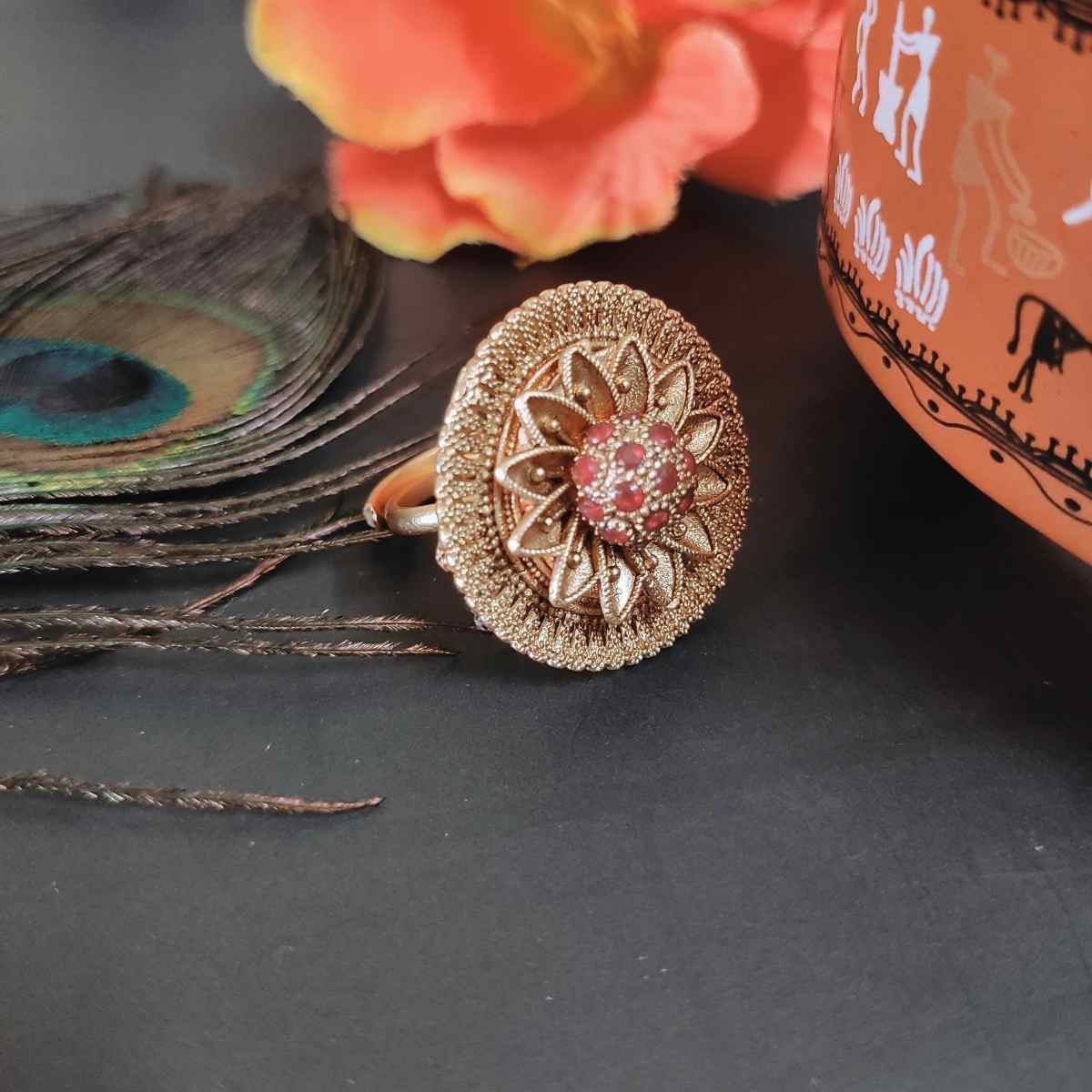 Rajwadi Gold Plated Ring