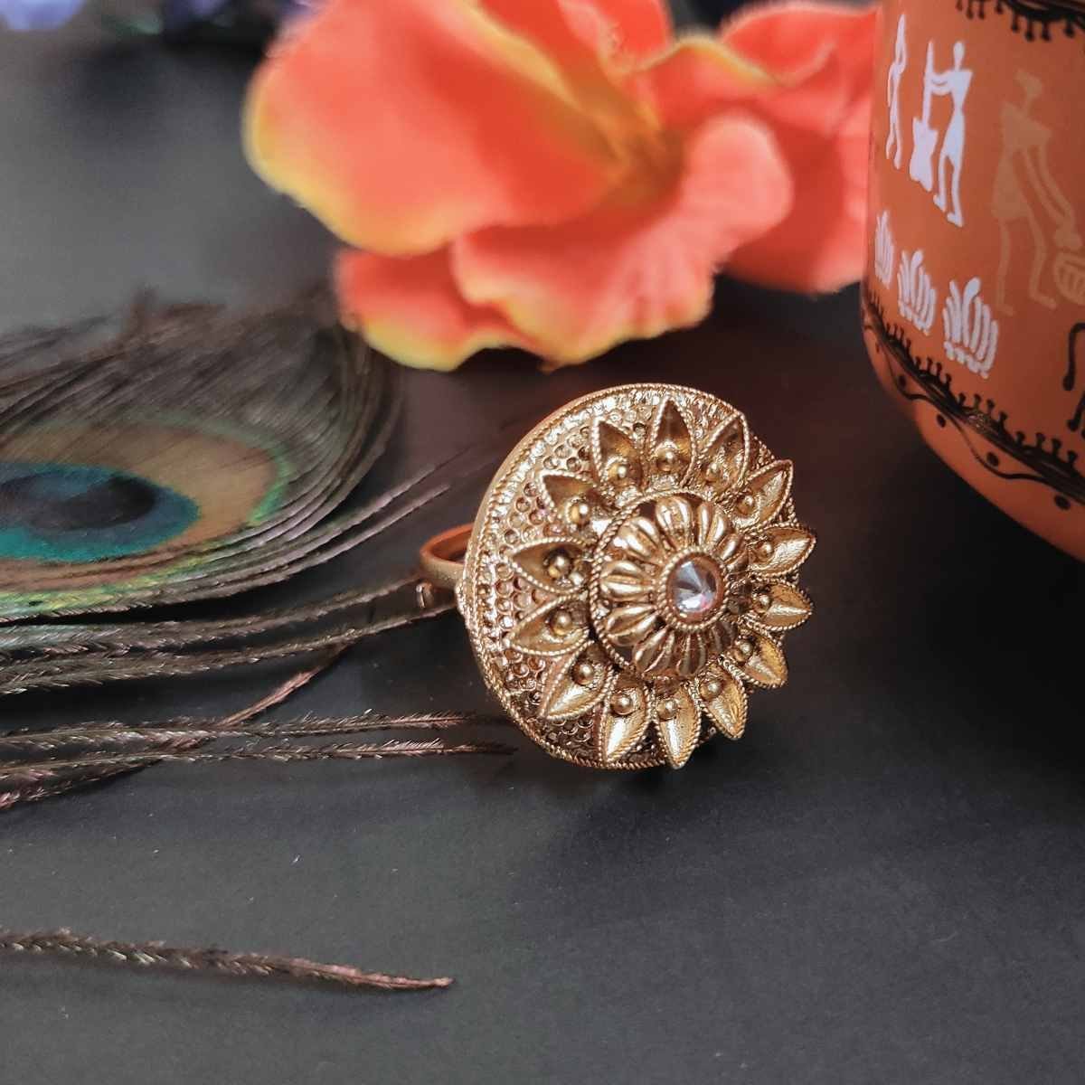 Rajwadi Gold Plated Ring