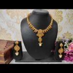 Highly gold plated quality Necklace and Earring jewellery Set