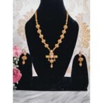 Very Unique Design Golden Ball Long Necklace with Earring for Women