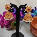 Swanky Diva Matte Jhumka Earrings - Image 2