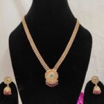 24inches Ruby and Green Stone Long haar for Women