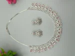 Blush Royale American Diamond Necklace Set | SDN1106 - Image 4