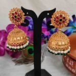 Swanky Diva Rajwadi Matte Finish Jhumaka Earrings