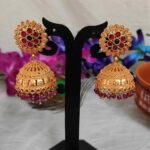 Swanky Diva Rajwadi Matte Finish Jhumaka Earrings - Image 2