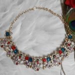 Swanky Diva Luxurious Full Crystal Stylish Multicolor Crystal Stones Choker Neckpiece for Women and Girls - Image 2