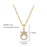 Golden Flower Anti Tarnish Pendant Necklace – Gold-Tone Chain for Everyday Elegance | Swanky Diva SDN1147 - Image 3