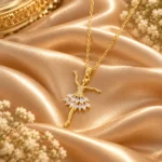 Elegant Ballerina Pendant Necklace for Women – Gold-Tone CZ Dance Charm | Swanky Diva SDN1152 - Image 2