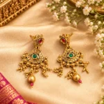 Rajwadi Ruby & Emerald Green Earrings | Swanky Diva SDE1110
